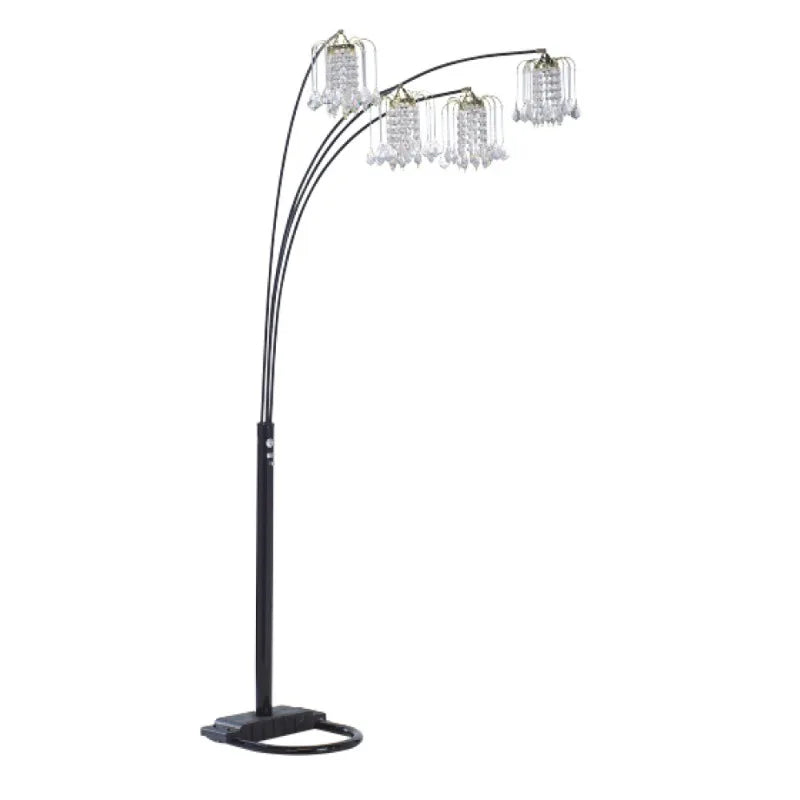Crystal Inspired Head Arch Floor Lamp Christmas Gift Indoor Standing Light Home Living Room Bedroom Office Lighting Fixture