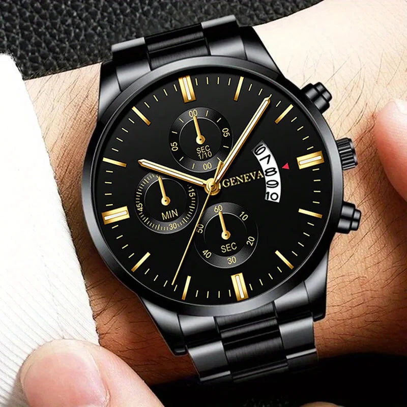 Fashion Men's Watches Business Quartz Wrist Watch Male Casual Date Watches for Man Bracelet