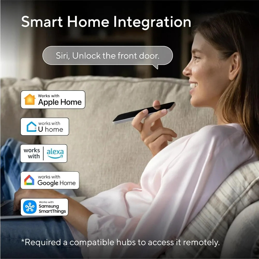 Bolt NFC WiFi Smart Lock, Keyless Entry Deadbolt with iPhone/Android Tap, App Remote Control, Keypad, Works with Apple Home, Si