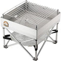 Fireside Outdoor Trailblazer Pop-Up Fire-pit 12x12 - Portable Wood Burning Stove for Camping and Backyard Use Compact Charcoal