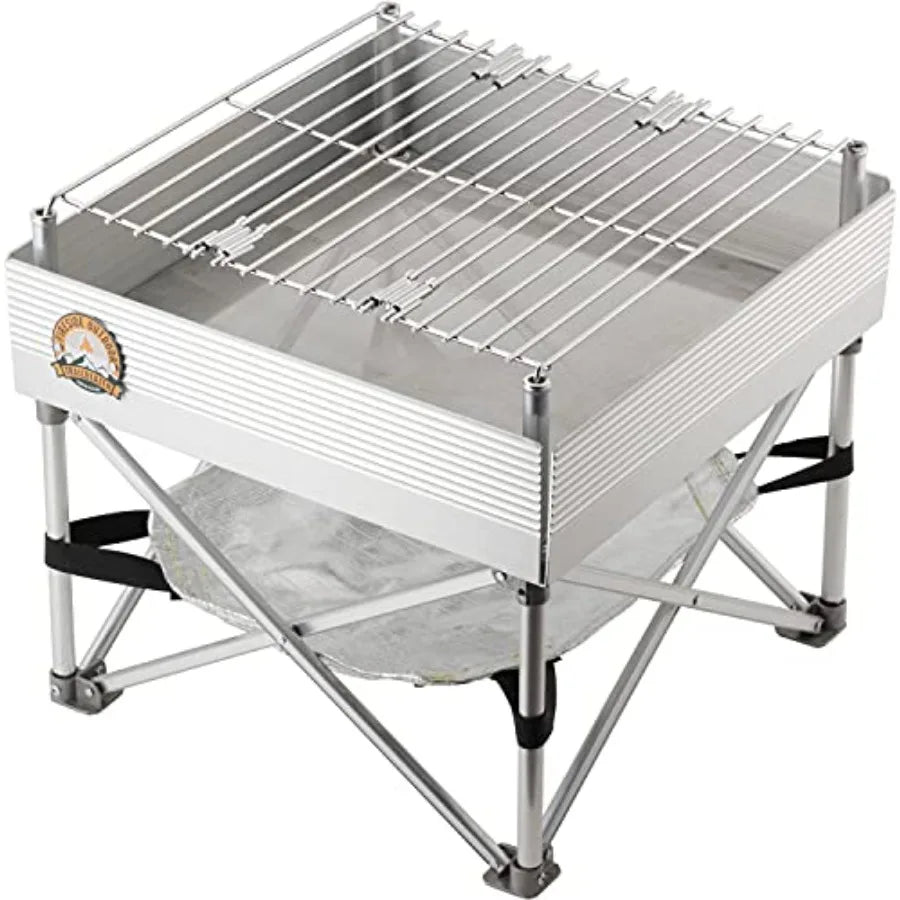 Fireside Outdoor Trailblazer Pop-Up Fire-pit 12x12 - Portable Wood Burning Stove for Camping and Backyard Use Compact Charcoal