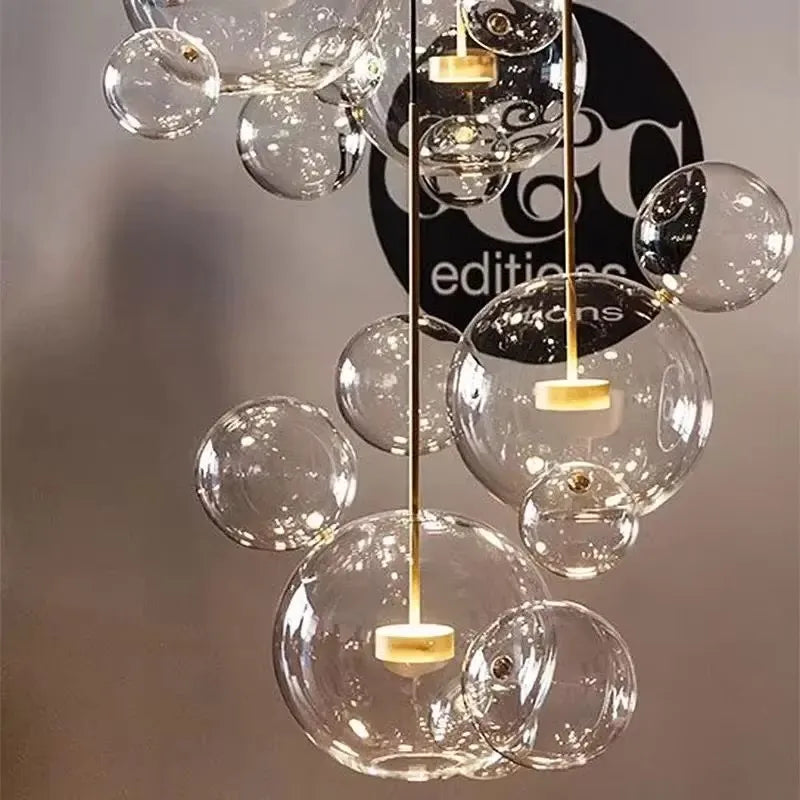 Postmodern Hanglamp Matglas Globes Eetkamer Iron Bubbles Ball Glass Light For  Foyer Kitchen Dinning Room Island Led Pendant