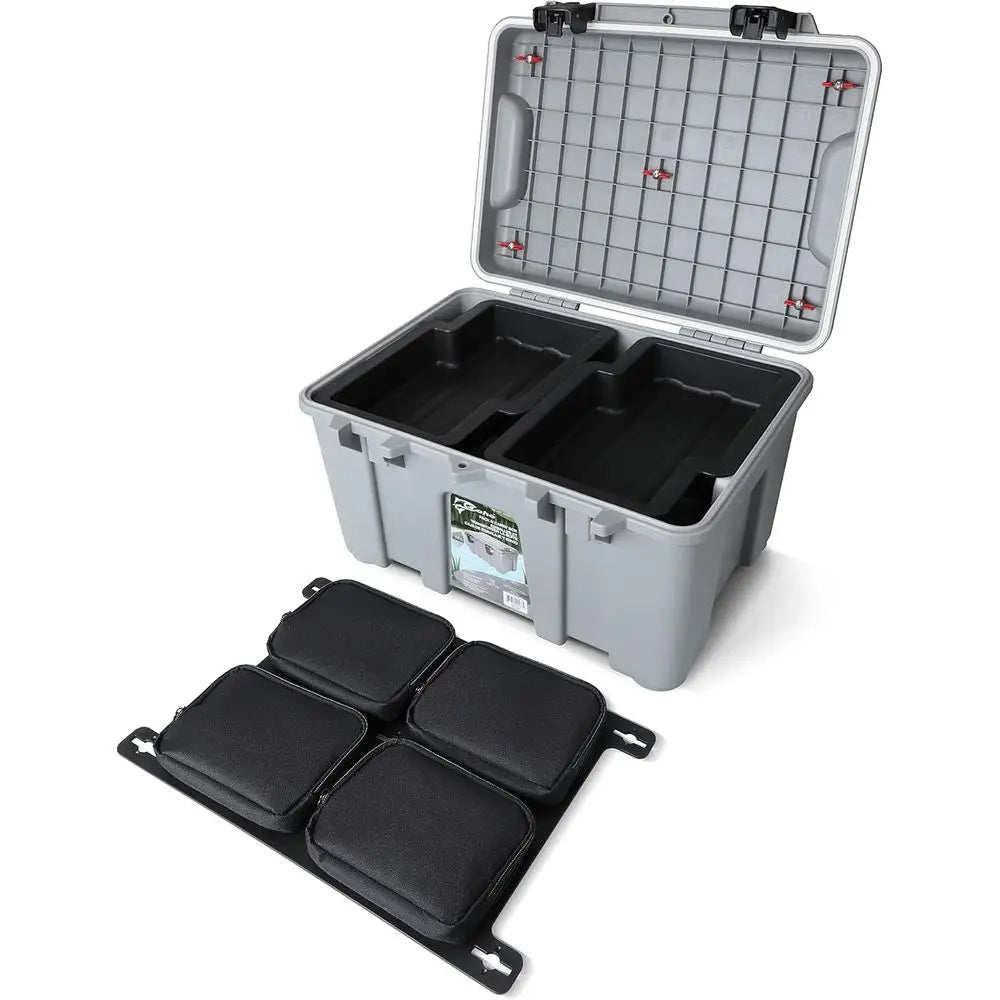 IP67 Waterproof Pack and Carry Box, Waterproof Hard Case with Heavy duty latches and Removable lid storage, Heavy duty Tool box
