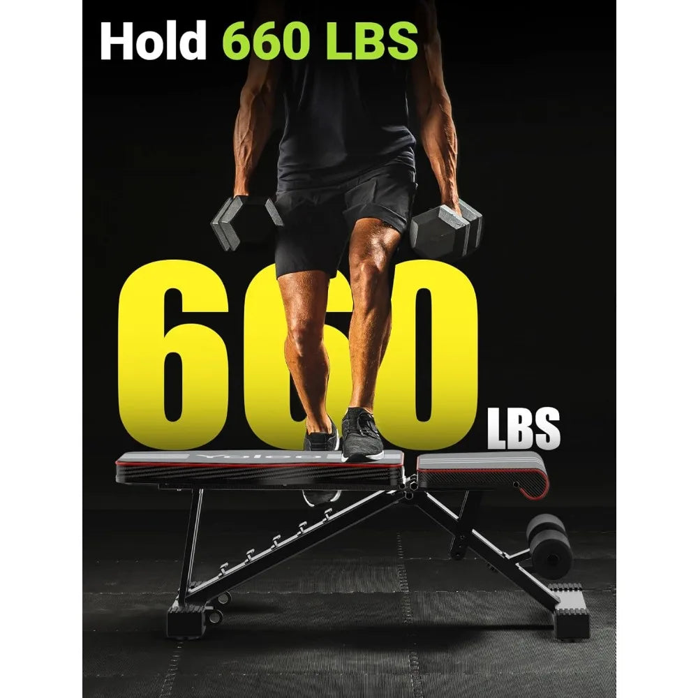 Adjustable weight bench for full body exercise; Folding bench bench Adjustable sloped down flat bed practical exercise bed