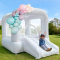 Bounce HouseWhite Bounce House with Slide Bouncy Castle for 36 8.33ft L x 5.4ft W x 6.17ft H Indoor Outdoor Castle Theme
