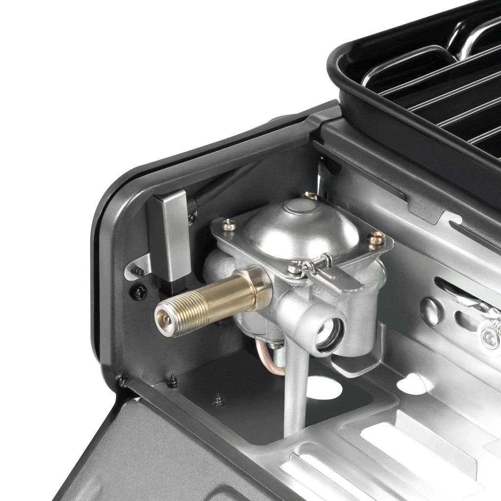 Butane Grill Stove With Grilling Net Portable 1 Burner Gas Stove 0.25-0.3MPa for Outdoor Camping RV Emergency Cooking