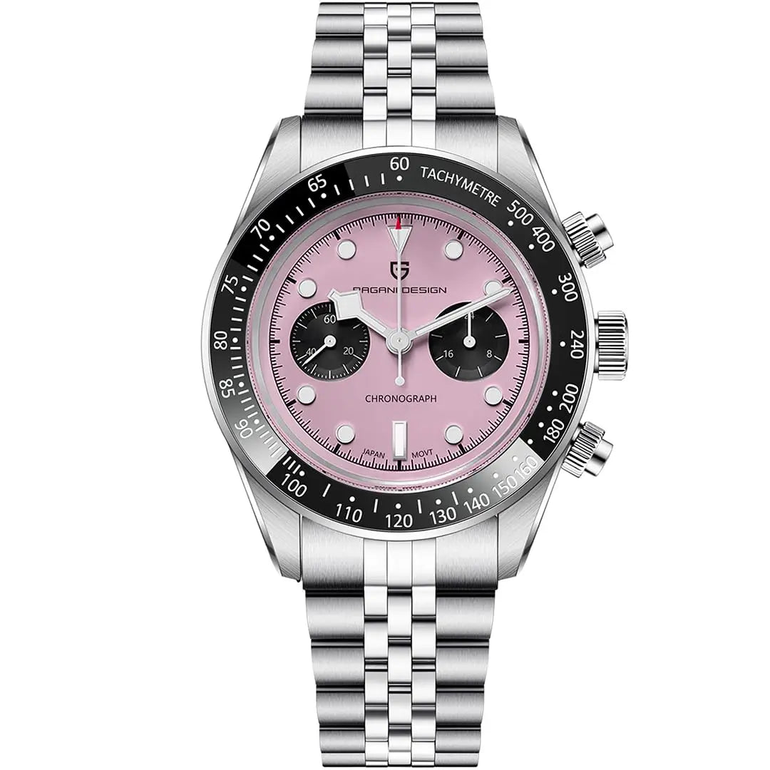 PAGANI DESIGN New Men's Quartz Watches luxury Stainless Steel Waterproof Chronograph Wrist Watch for Men Japanese VK64 Movt