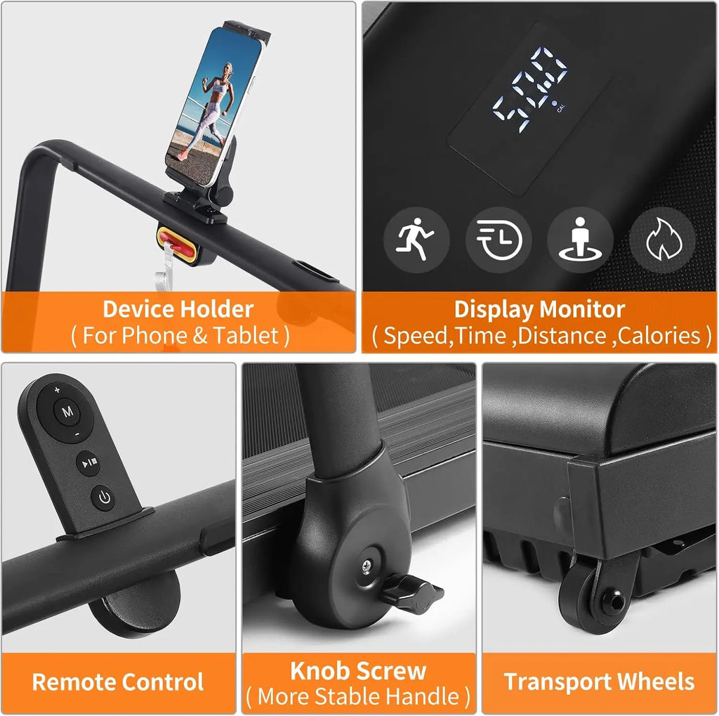 Walking Pad Under Desk Treadmill，Portable Small Treadmills For Home And Office，Super Quiet Brushless Motorized Walking J