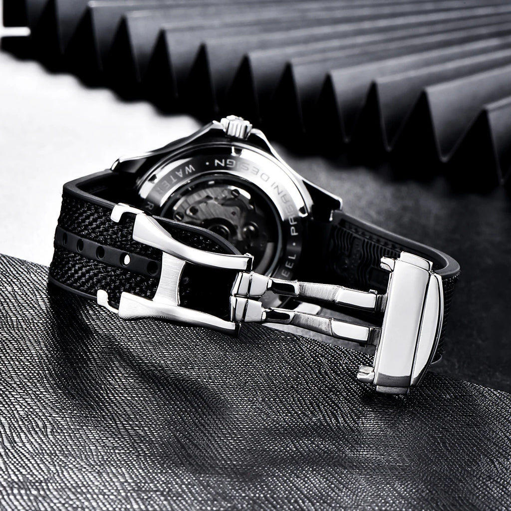 PAGANI DESIGN Luxury Automatic Watch For Men AR Sapphire crystal 100M Waterproof Diving Sport Mechanical Wristwatch Men 2026 New
