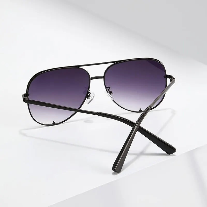 European And American Retro Style Double Beam Toad Mirror Men and Women Metal Sunglasses,European And American