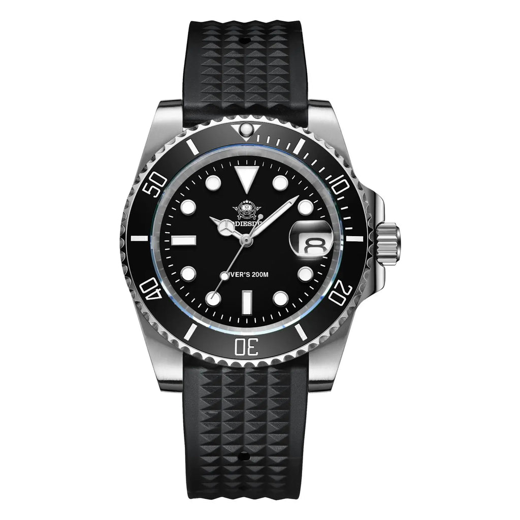 ADDIESDIVE 41mm Men's Analog Watch BGW9 Luminous Unidirectional Ceramic Bezel 200m Diver's Watch Men's Quartz Steel Watch MY-H3