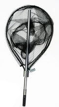 Large Retractable Aluminum Fishing Net with Telescopic Handle, 20x27 Inch Hoop