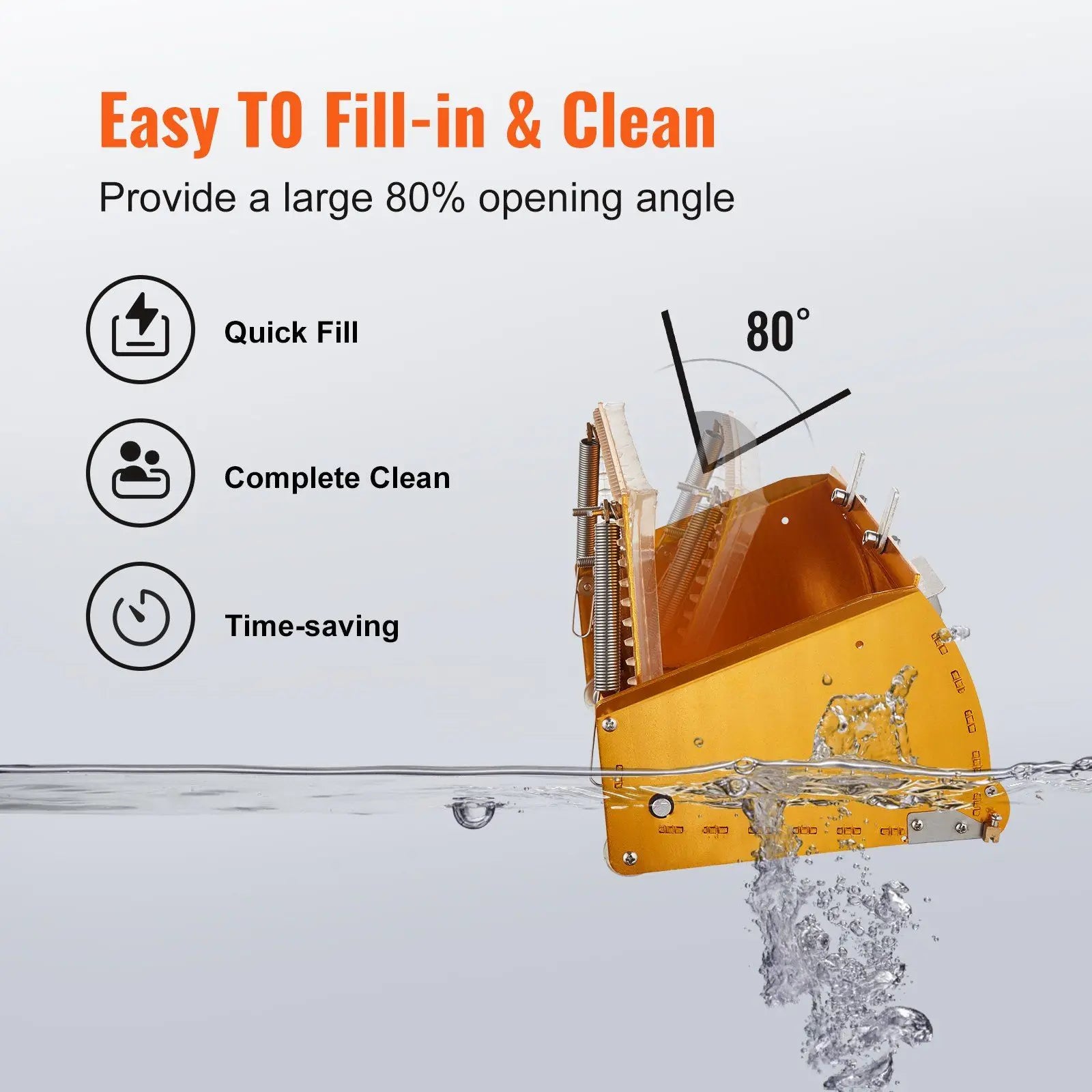 VEVOR Drywall Flat Box, 10-Inch Wide Quick Clean, Aluminum Finishing Mud Box for Plasterboard, Wallboard, Sheetrock, Bonus Mudgu