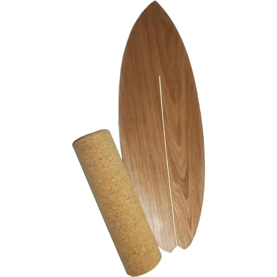 Balance Board Indoor Surfboard Surf Style Home Fitness with Wheel for Exercise Athletic Training and Board Sports Fun Workout E