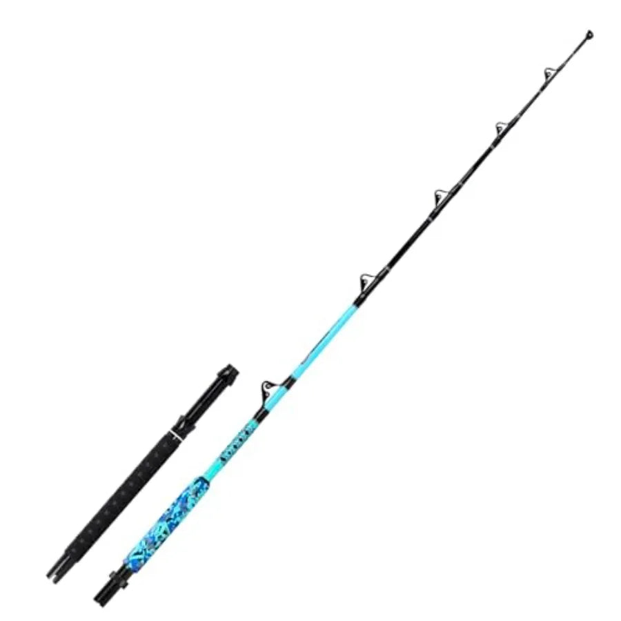 Trolling Fishing Rod 2Piece Saltwater Big Game Rod Offshore Conventional Boat Fishing Pole for HeavyDuty Deep Sea Fishi