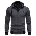 Autumn men's sportswear long sleeved jacket hooded sweatshirt zipper opening jacket men's hooded sweatshirt slim fit men's cloth
