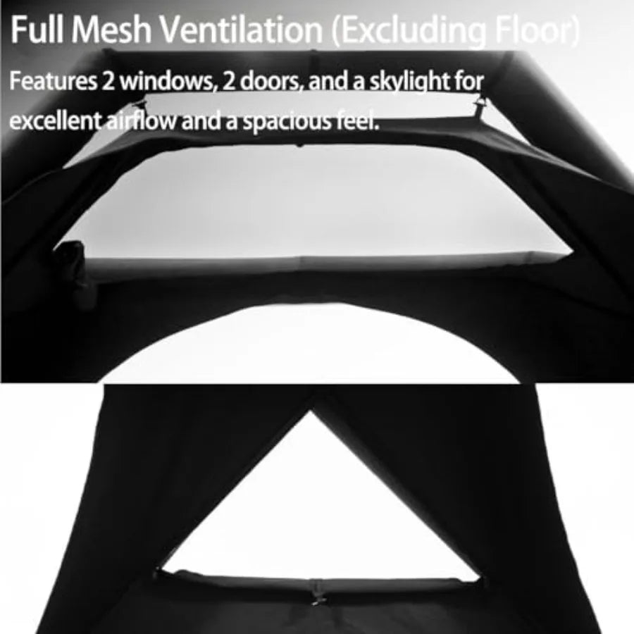 Air Godong Inflatable Camping Tent with Rainfly Hand Pumb Groundsheet Easy Set up 2 Person Glamping Outdoor 4 Season Air Blow U