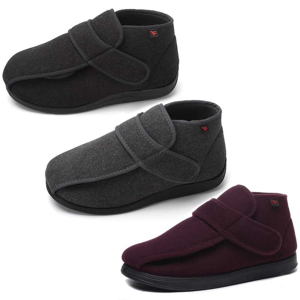 Extra Wide Diabetic Shoes with Adjustable Closure Slip-On Orthopedic Shoes Thermal Lightweight Edema Sneakers for Swollen Feet