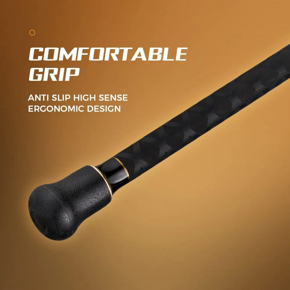 Graphite Surf Spinning Fishing Rod - 9ft to 12ft Lengths, Durable and Versatile for Saltwater and Freshwater Angling
