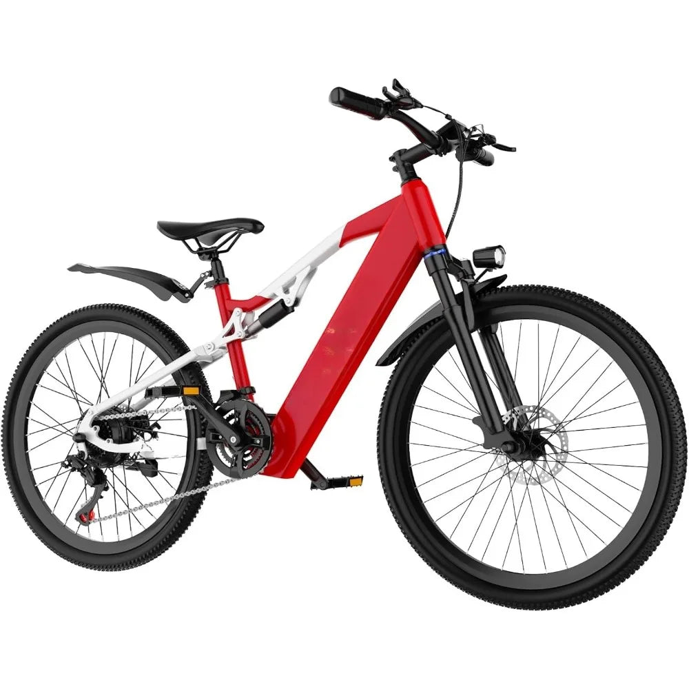 26" Electric Bike for Adult, Peak 1500W Brushless Motor Mountain E Bike, 34.4MPH Top Speed Ebike, 21 Speed, Up to 40 Miles