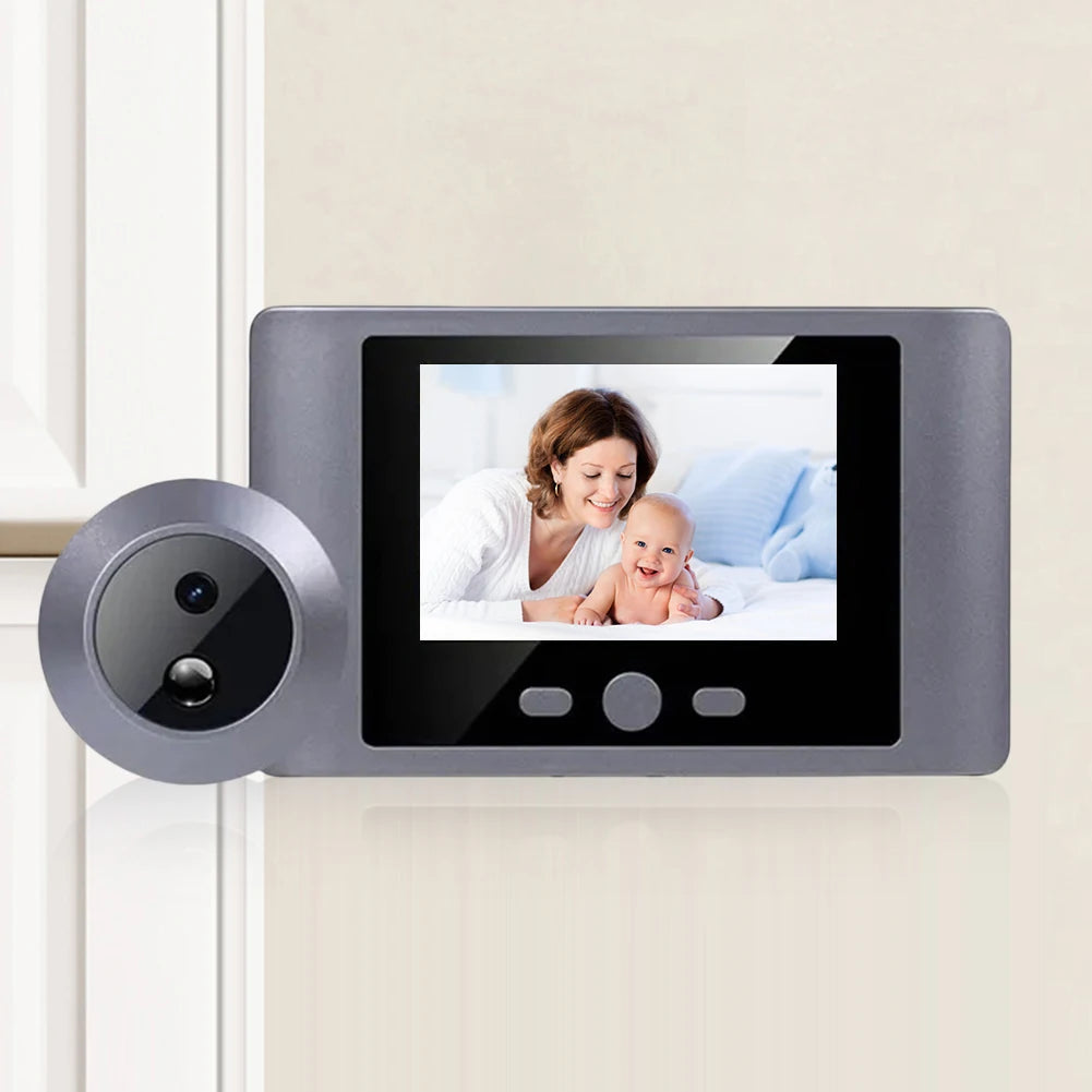 Mini Peephole Smart Wireless Door Viewer Camera IR Night Vision Front Door Peephole Camera 2.8 Inch Doorbell Door Camera 2000mAh