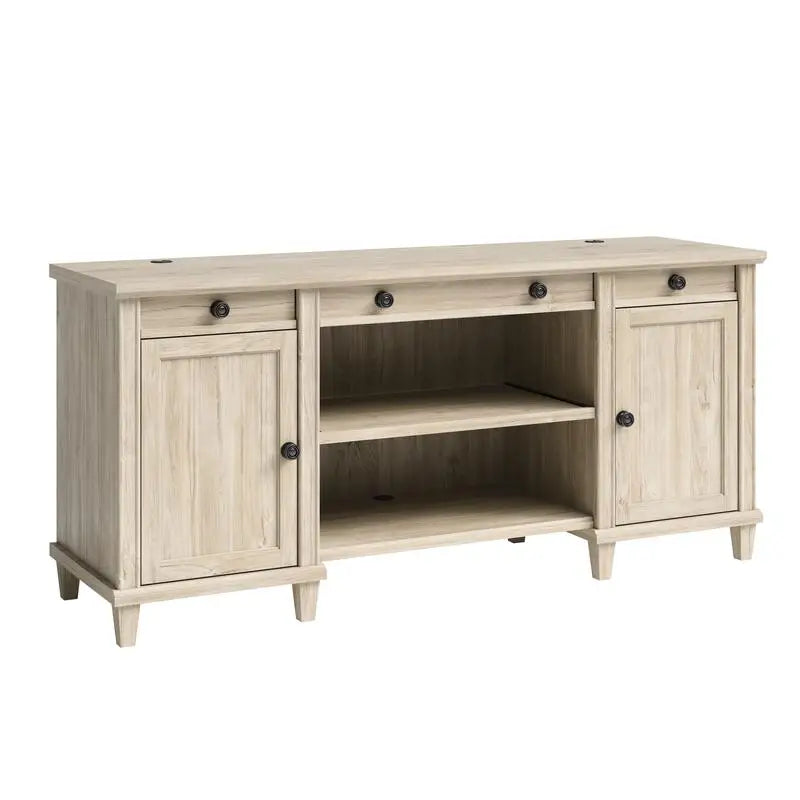 Brown Finished Credenza - Stylish Storage Solution for Living Room, Office, or Dining Area