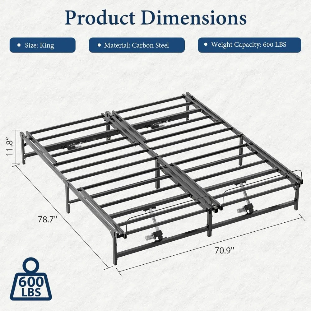 Adjustable Bed Frame King, King Adjustable Base Electric Base with Remote Control, King Size Adjustable Bed Frame with Independe