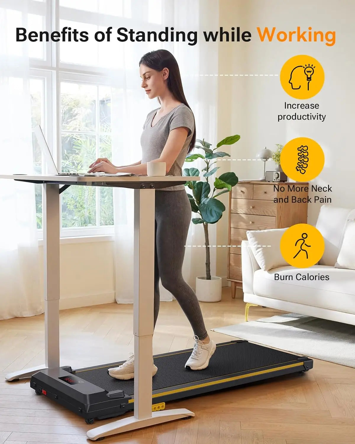 Under Desk Treadmill For Office Under Desk, Walking Pad 2 In 1 For Home/Office, Portable Walking Pad Treadmill With Remote