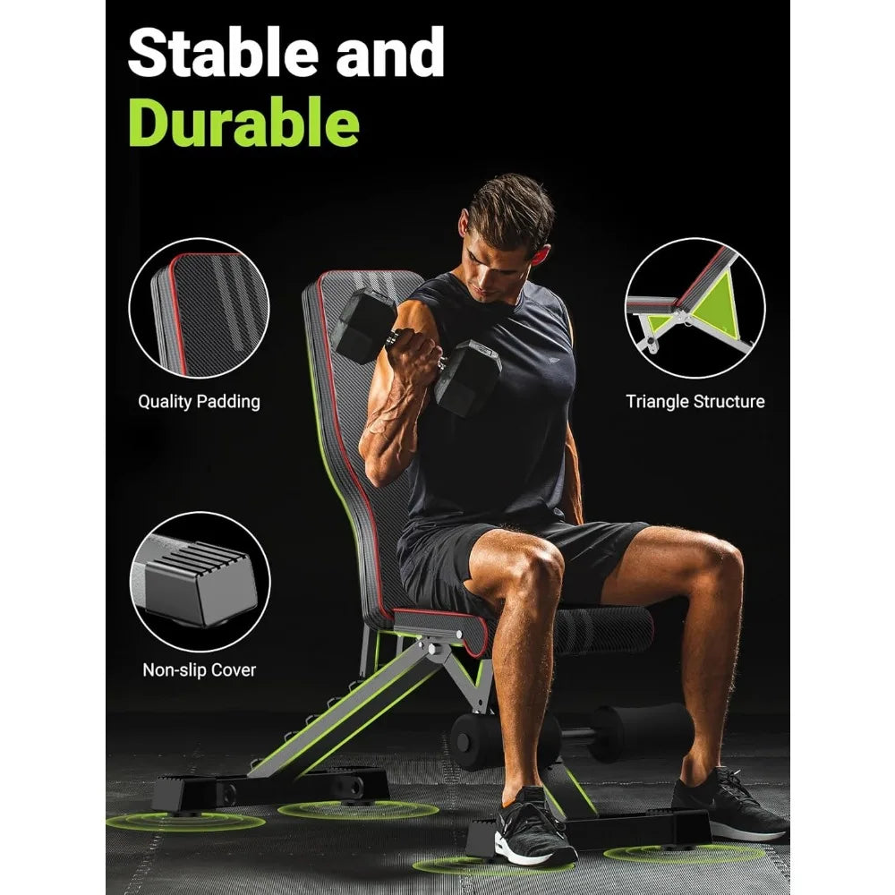 Adjustable weight bench for full body exercise; Folding bench bench Adjustable sloped down flat bed practical exercise bed