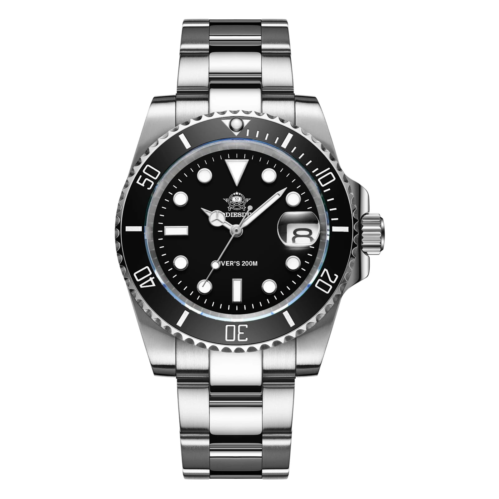 ADDIESDIVE 41mm Men's Analog Watch BGW9 Luminous Unidirectional Ceramic Bezel 200m Diver's Watch Men's Quartz Steel Watch MY-H3