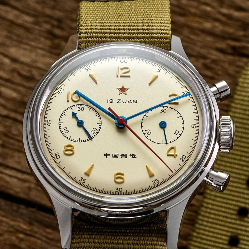 Seakoss 38mm 40mm Men's 1963 Chronograph Acrylic Sapphire Glass With Seagull ST19 Hand Winding Movement Male Mechanical Watches