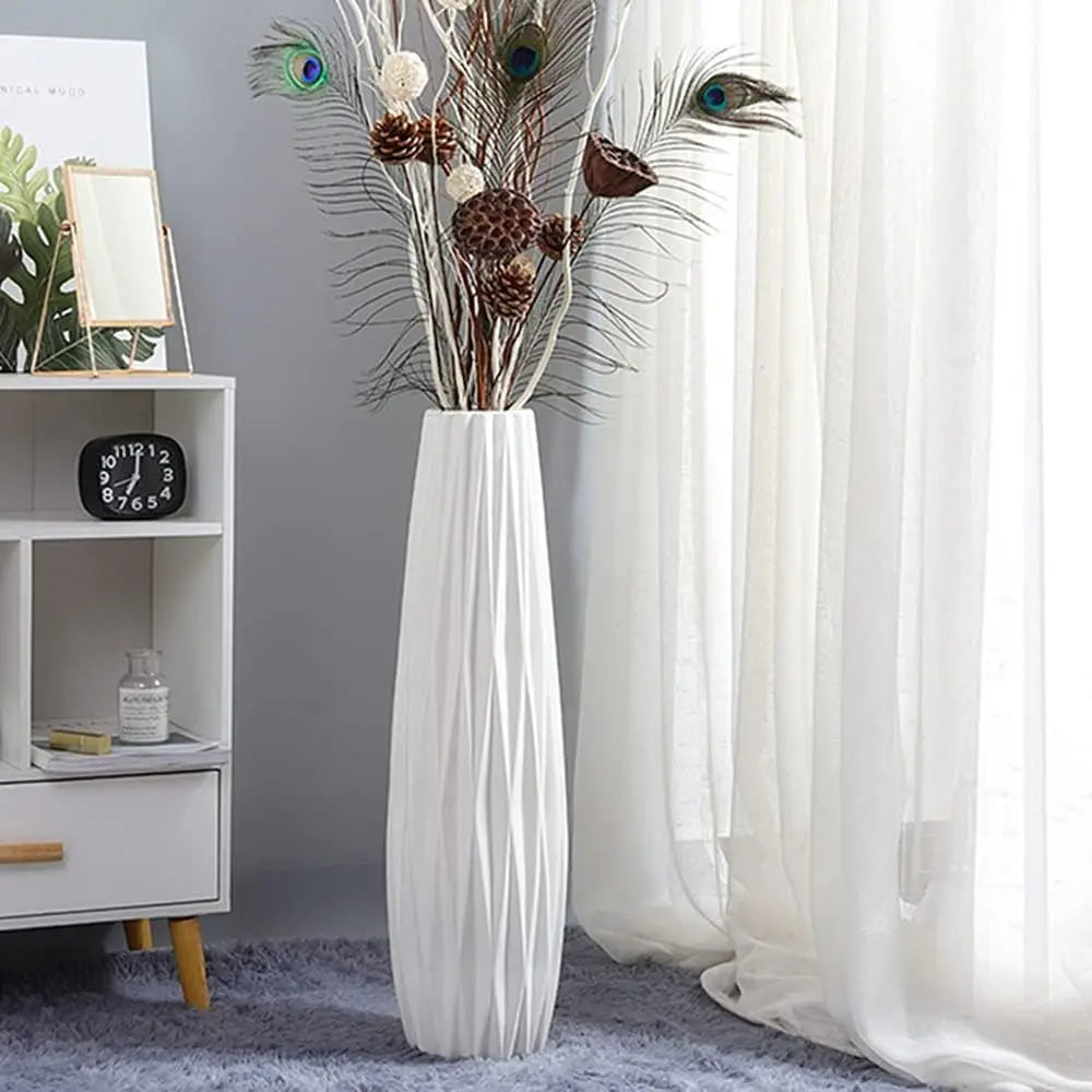 Elegant 28 Tall Ceramic Vase, Large Decorative Vessel for Modern Home, Living Room, Office, Bedroom, Kitchen, Wedding Centerpiec
