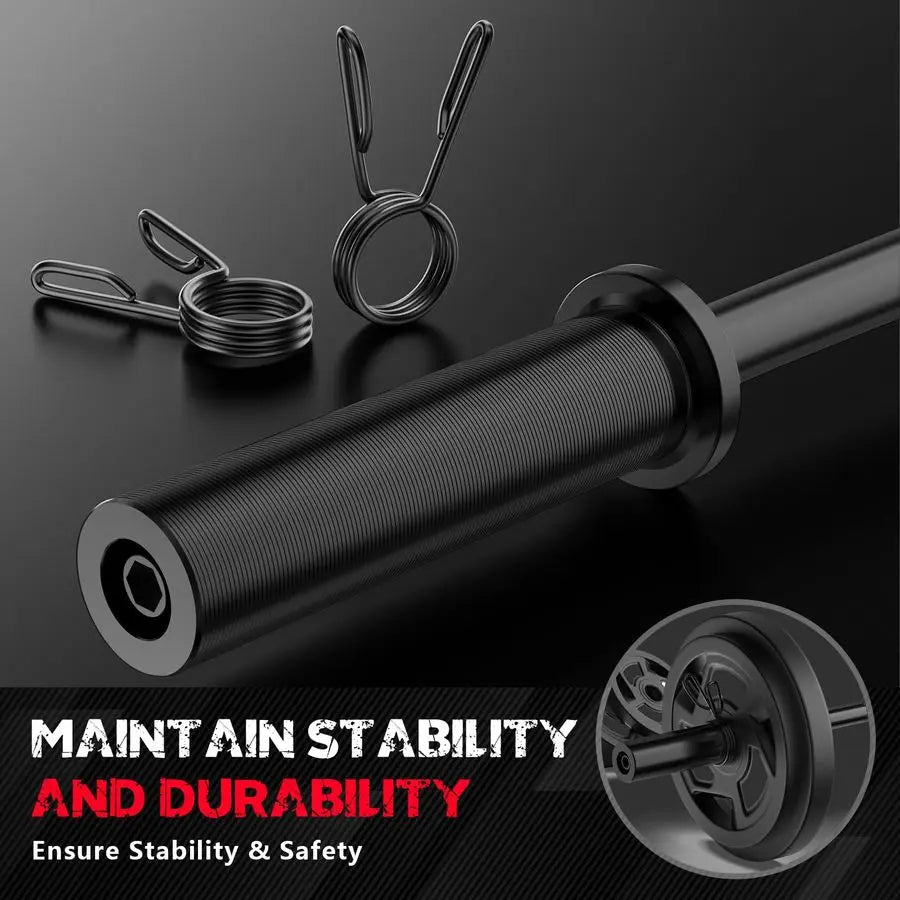 Barbell Bar 55, 2InWeight Lifting Bar Standard Straight Barbell Bars for Bench Press Hip Thrusts Biceps Lunges Squat StrengthTra