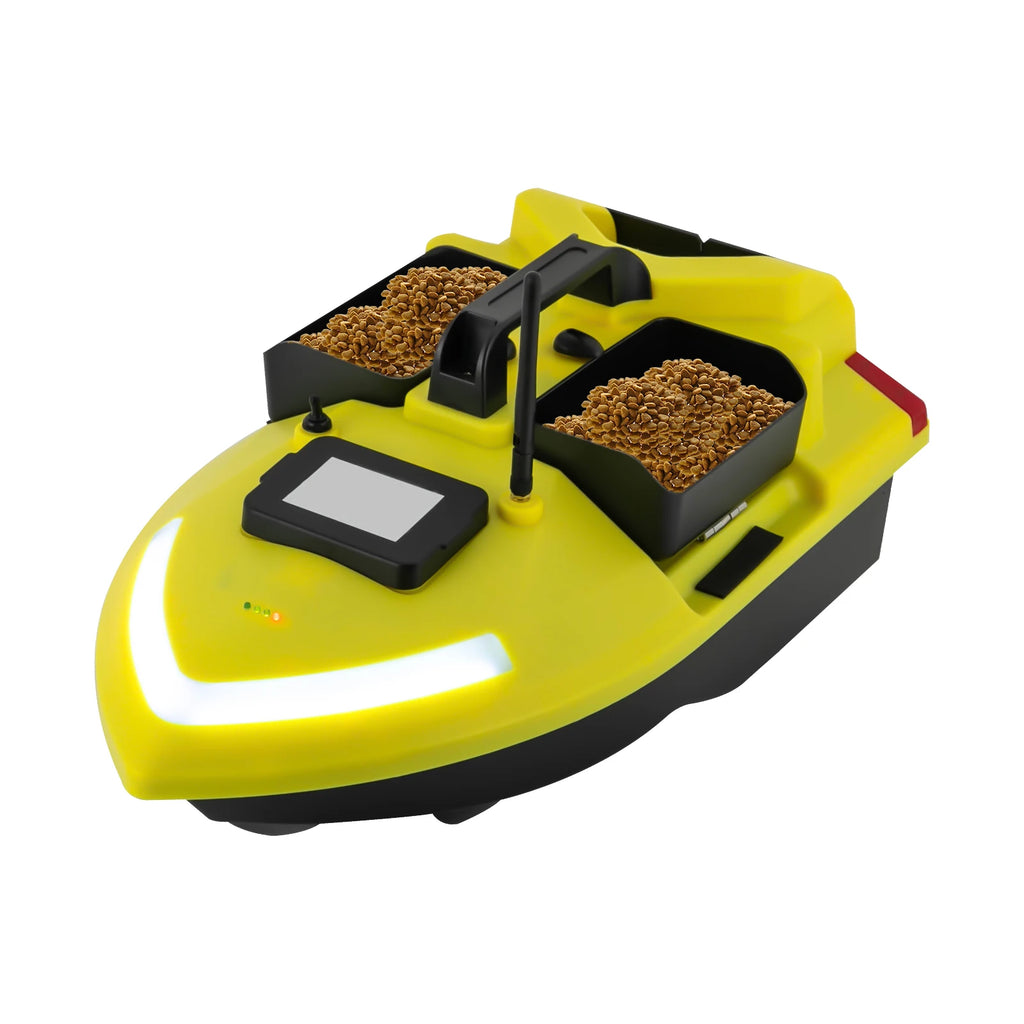 GPS Fishing Bait Boat Remote Control Fish Bait Boat with Charger & Carrying Bag  2kg/4.41lbs Tank Capacity