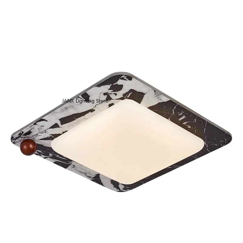 Italian Marble Bedroom Lamp Ceiling Lamp French Master Bedroom High-end Room Model Room Lighting Fixture Includes Remote Control