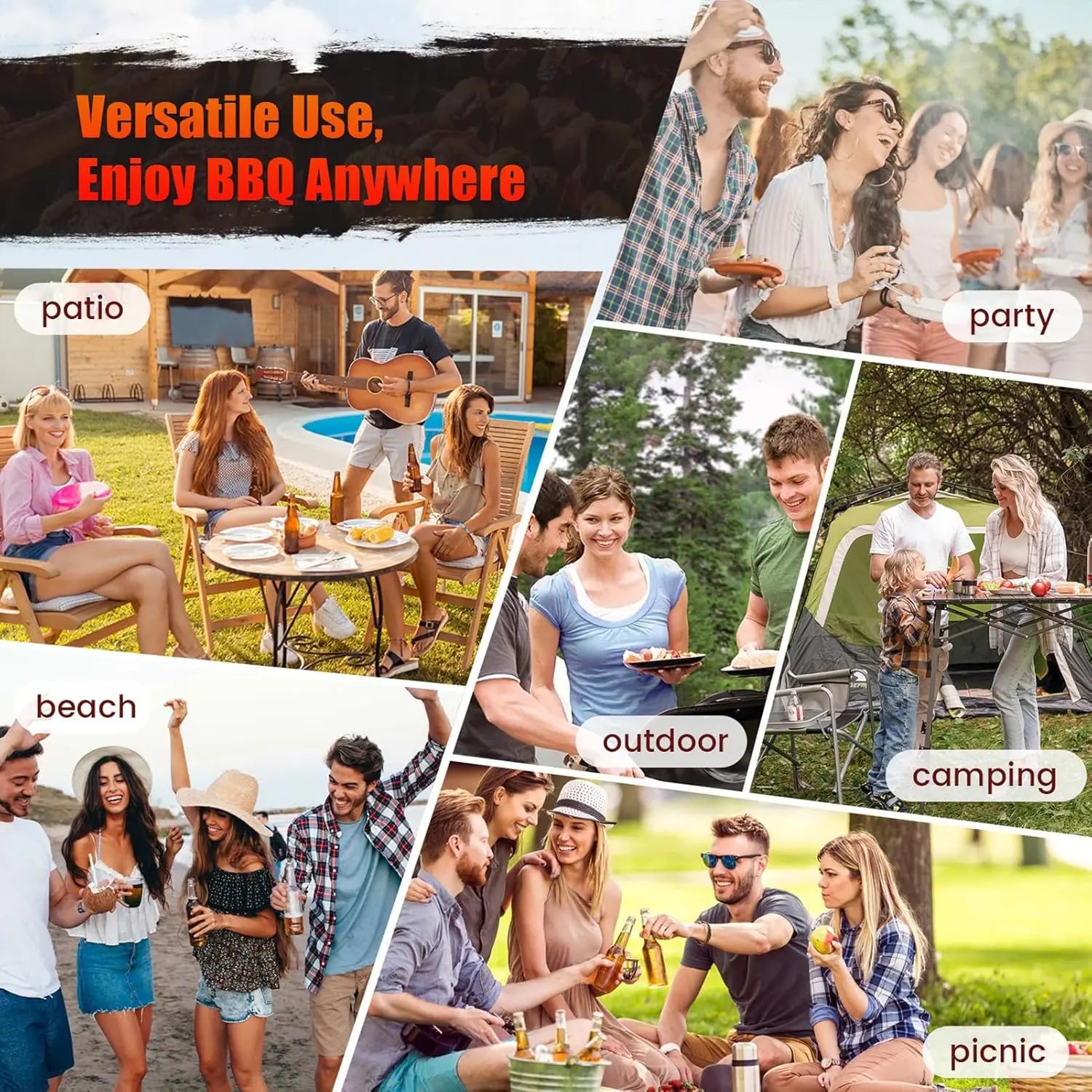 Spacious Barrel Charcoal BBQ Grill with Offset Smoker - Perfect for Outdoor Backyard, Camping, and Parties