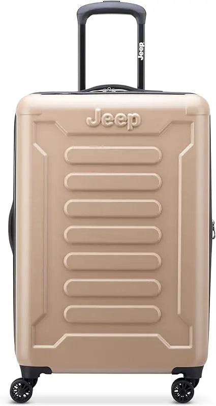 Expandable Hardside Spinner Luggage with Beige Color, Medium Size 24 Inch, Ideal for Travel and Adventure