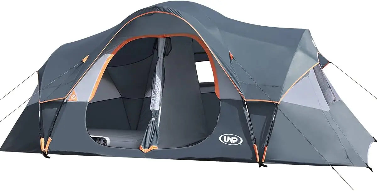 Camping Tent 10-Person-Family Tents, Parties, Music Festival Tent, Big, Easy Up, 5 Large Mesh Windows, Double Layer, 2 Room