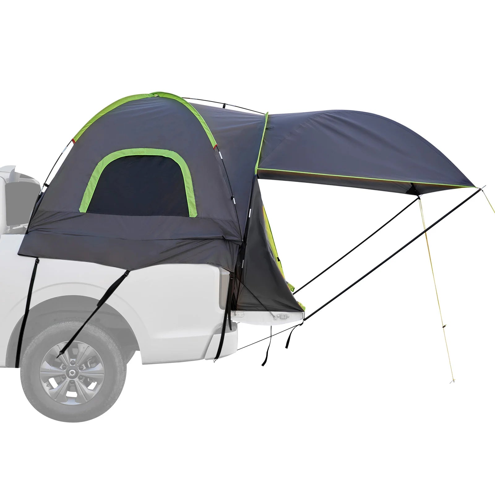 SucceBuy Pickup Truck Tent for Camping Waterproof PU2000 2-3 Person Truck Bed Tent Truck Bed Camper Shell with Expandable Awning