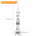 Metal Spine Bookshelf 9-Tier Metal Vertical Bookshelf DIY Spine Book Tower, 67" H Vertical Spine Book Tower