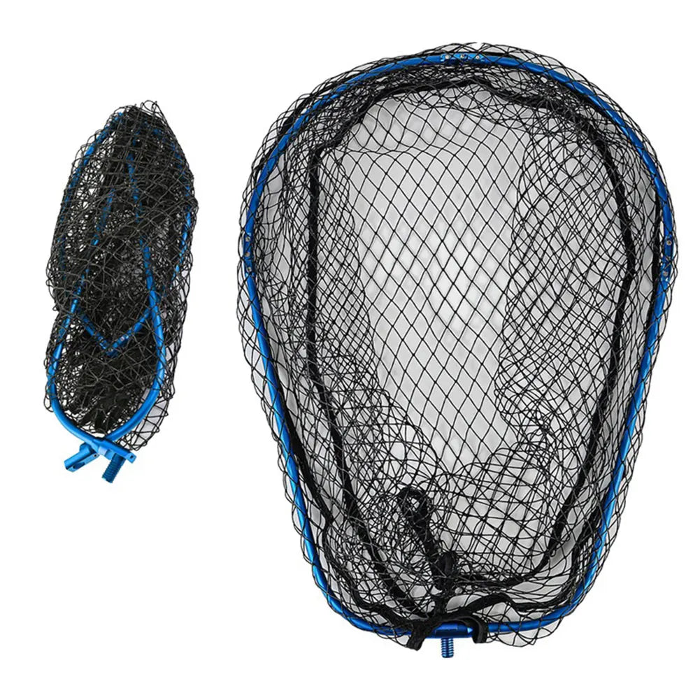 Aluminum Alloy Fishing Landing Net Foldable Trout Net Catch and Release Net Fishing Accessories