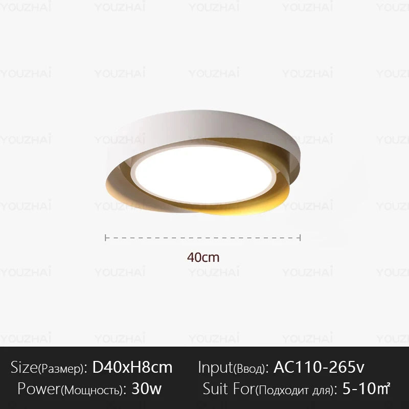 Italian minimalist bedroom light ceiling light study modern minimalist creative circular light fixture master bedroom light