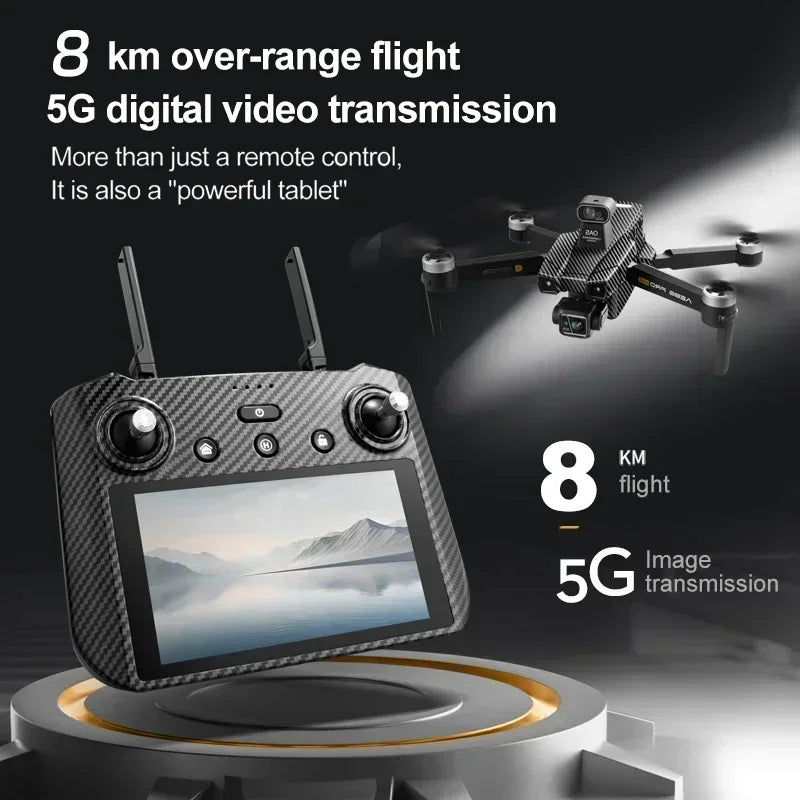 AE86 PRO Max+ Profesional Drone with 8K HD Camera 3-axis gimbal Aerial Photography Obstacle Avoidance FPV GPS Dron RC Quadcopter
