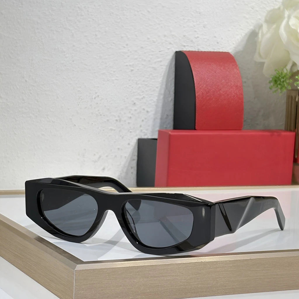 Women's Fashion Square Transparent Sunglasses Trendy Designer Oversized Polarized UV400 Ideal for Summer Driving