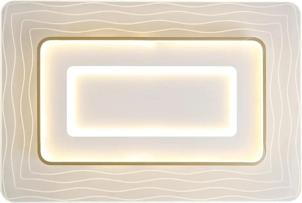 Rectangular LED Flush Mount Ceiling Light Acrylic Ultrathin Ceiling Lamp Dimmable 3500K-6000K w/Remote, L35.5 x W23inch