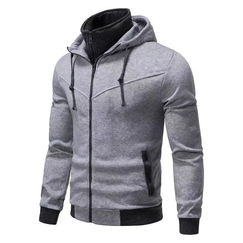 Autumn men's sportswear long sleeved jacket hooded sweatshirt zipper opening jacket men's hooded sweatshirt slim fit men's cloth