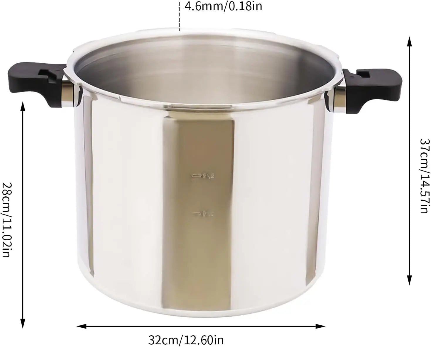 23 Quart Pressure Cooker,  Aluminium Pressure Cooker,  22 L Cooking Pot with Digital Pressure Gauge for All Hobs