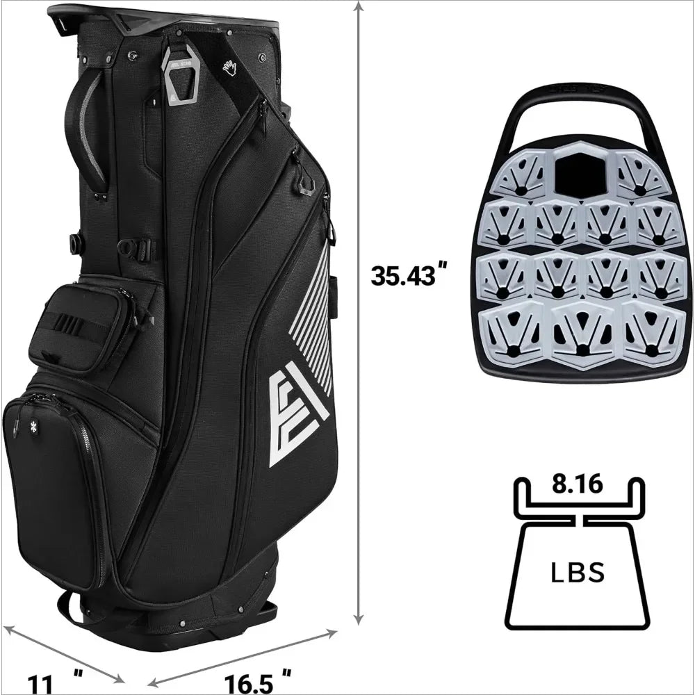 2025 ST- Lock Hybrid Mecha 14 Way Dividers Quiet Stand Bag with Grip Lock for Men & Women Customized