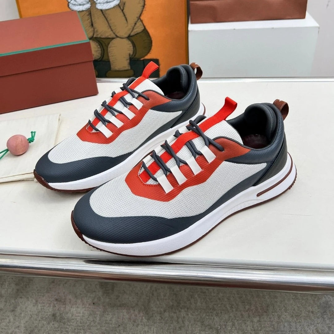 2026 new L mesh sneakers breathable casual men's shoes P thick-soled jogging shoes business shoes comfortable casual shoes