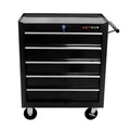Tool cart with wheels 5 drawers,multifunctional rolling tool cart,locking tool storage organizer cart for garage,warehouse,black